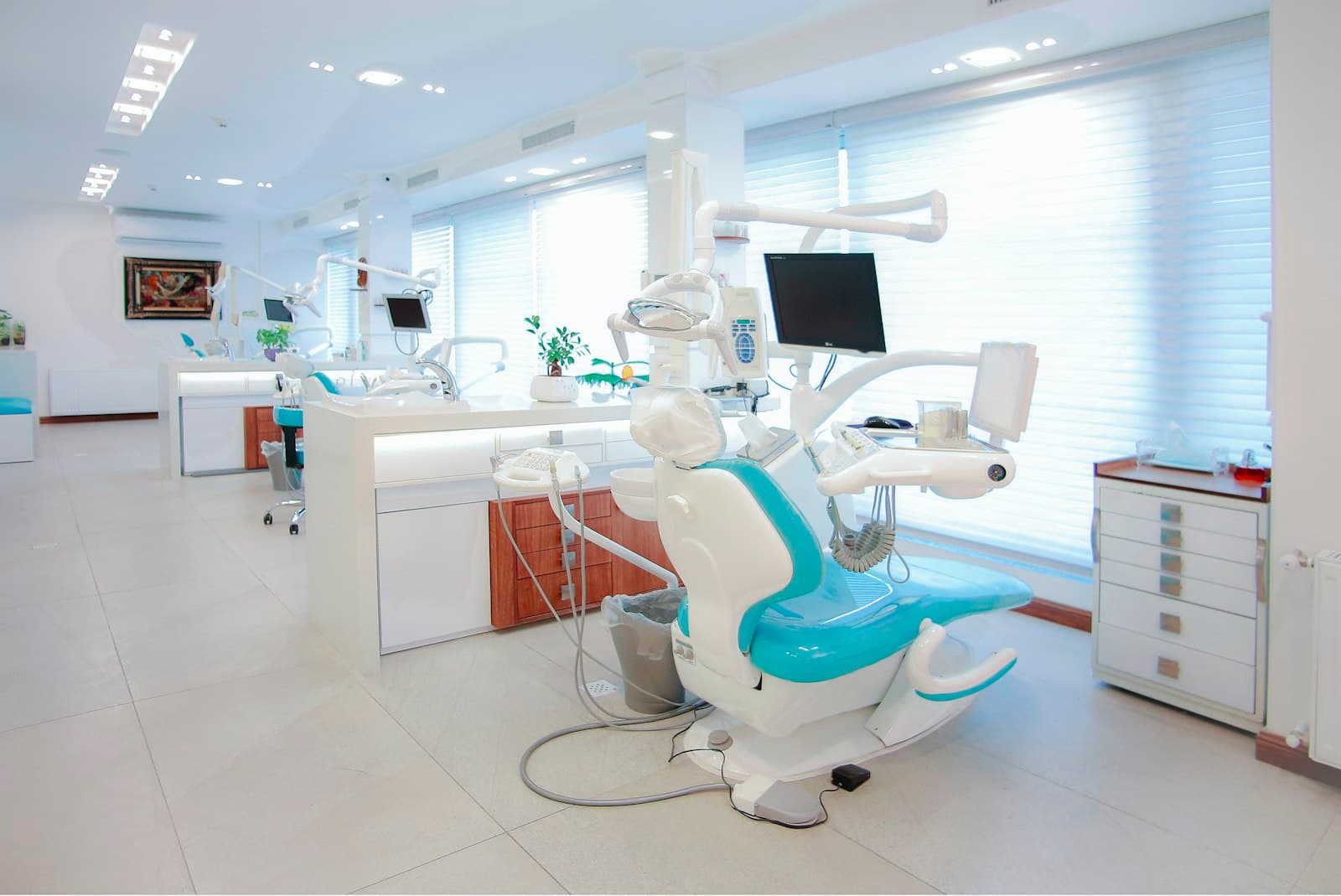The bright, calm interior of Chelsea Dental Studio
